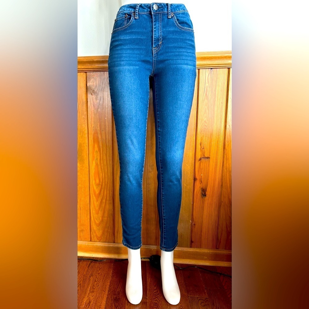 6 long Aeropostale high waisted jeggings, stretch, comfy, stretch denim skinny